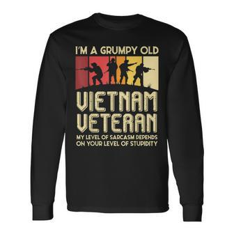 Im A Grumpy Old Vietnam Veteran Vietnam Long Sleeve T-Shirt | Mazezy