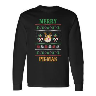 Guinea Pig Ugly Christmas Sweater Long Sleeve T-Shirt - Monsterry