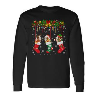 Guinea Pig In Xmas Socks Christmas Santa Elf Reindeer Lover Long Sleeve T-Shirt - Thegiftio UK