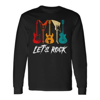 Guitar Player Guitarist Rock Music Lover Guitar Long Sleeve T-Shirt | Mazezy