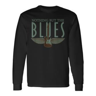 Guitarist Musician Blues Guitar Vintage Blues Music Lover Long Sleeve T-Shirt T-Shirt | Mazezy CA
