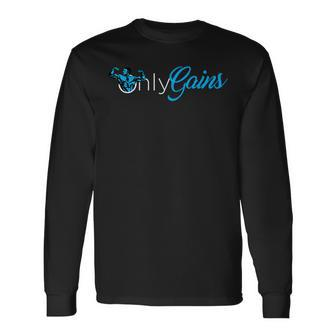 Gym Bodybuilder Only Gainz Only Gains Long Sleeve - Monsterry