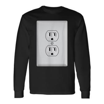 Halloween Costume Power Socket Electrician Idea Electrician Long Sleeve T-Shirt T-Shirt | Mazezy