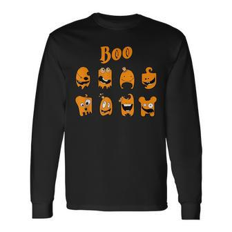 Halloween Cute Scary Monsters Boo Long Sleeve T-Shirt T-Shirt | Mazezy