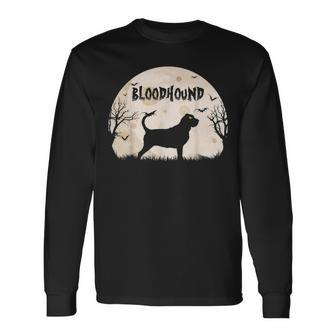 Halloween Horror Bloodhound Halloween Long Sleeve T-Shirt | Mazezy