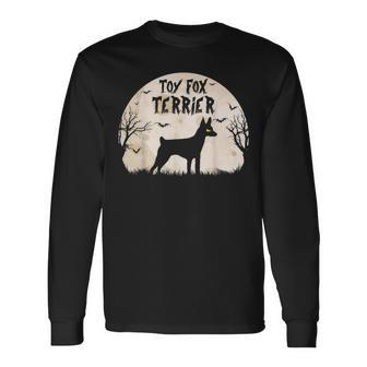 Halloween Horror Toy Fox Terrier Long Sleeve T-Shirt T-Shirt | Mazezy