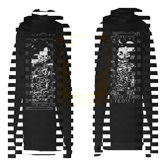 Halloween The Lovers Vintage Tarot Card Magic Occult Witch Magic Long Sleeve T-Shirt T-Shirt | Mazezy