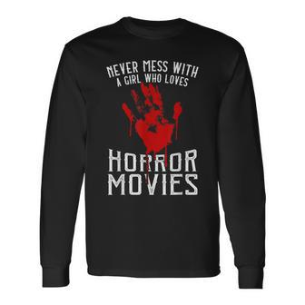 Halloween Never Mess With Horror Movie Girl Zombie Hand Halloween Long Sleeve T-Shirt | Mazezy