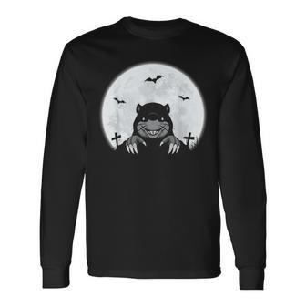 Halloween Spooky Mole Retro Vintage Halloween Costume Halloween Long Sleeve T-Shirt T-Shirt | Mazezy