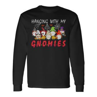Hanging With My Gnomies Christmas Costume Halloween Gnomes Long Sleeve T-Shirt - Seseable