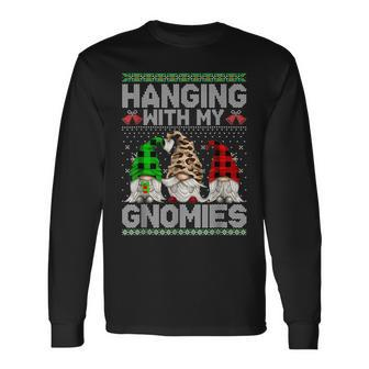 Hanging With My Gnomies Christmas Cute Gnomes Ugly Sweater Long Sleeve T-Shirt | Mazezy