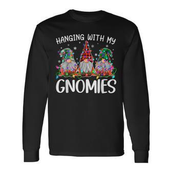 Hanging With My Gnomies Christmas Gnome Ugly Sweater Long Sleeve T-Shirt | Mazezy