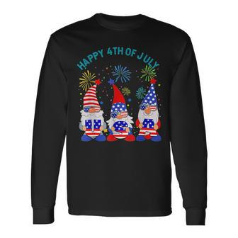 Happy 4Th Of July Gnome American Us Flag 4Th Of July Long Sleeve T-Shirt | Mazezy