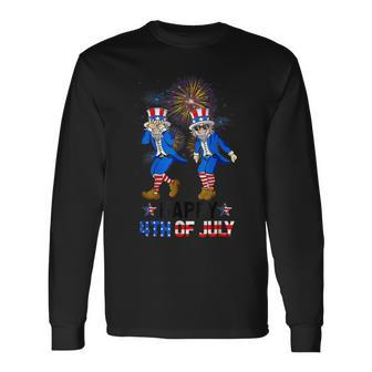 Happy 4Th Of July Uncle Sam Griddy Dance Long Sleeve T-Shirt | Mazezy