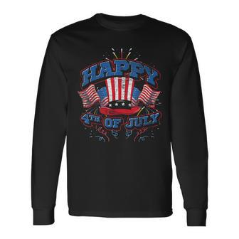 Happy 4Th Of July Us Flag Liberty American 4Th Of July Long Sleeve T-Shirt T-Shirt | Mazezy