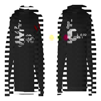 Happy Easter Day Bunny Egg Boys Girls Easter Long Sleeve T-Shirt | Mazezy