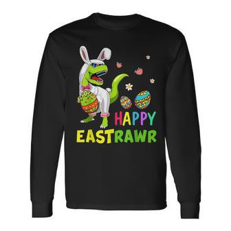 Happy Eastrawr Rex Bunny Easter Egg Dinosaur Dinosaur Long Sleeve T-Shirt T-Shirt | Mazezy