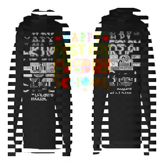 Happy First Day Of School Lunch Lady Costume Back To School Long Sleeve - Monsterry