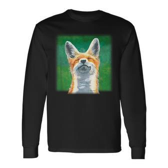 Happy Fox For Fox Lovers Long Sleeve T-Shirt | Mazezy