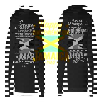 Happy Independence Day Jamaica 1962 Proud Jamaican Long Sleeve T-Shirt T-Shirt | Mazezy