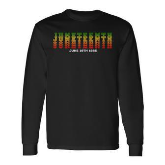 Happy Junenth Is My Independence Day Free Ish Black Long Sleeve T-Shirt T-Shirt | Mazezy