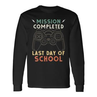 Happy Last Day Of School Gamer End Of The School Year Gaming Long Sleeve T-Shirt T-Shirt | Mazezy