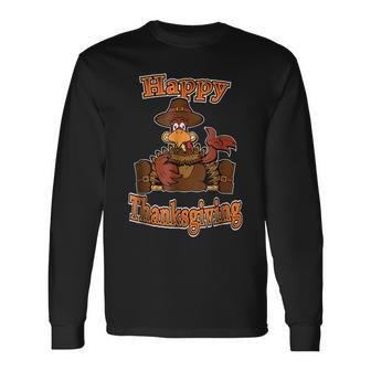 Happy Thankgiving Turkey Party Idea For Turkey Lovers Long Sleeve T-Shirt | Mazezy