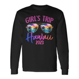 Hawaii Hawaiian 2023 Girls Trip Sunglasses Summer Girlfriend Long Sleeve T-Shirt T-Shirt | Mazezy