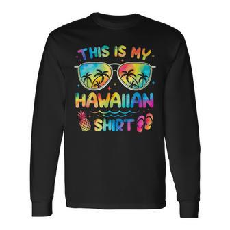 This Is My Hawaiian Tropical Luau Summer Party Hawaii Long Sleeve T-Shirt | Mazezy
