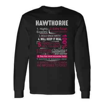 Hawthorne Name Hawthorne V2 Long Sleeve T-Shirt - Seseable