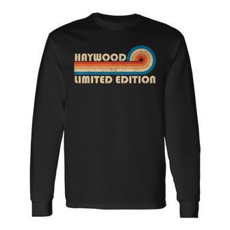 Haywood Surname Retro Vintage 80S 90S Birthday Reunion Long Sleeve T-Shirt | Mazezy