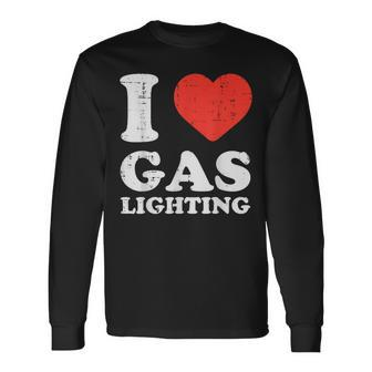 I Heart Love Gaslighting Saying Gaslighter Women Long Sleeve T-Shirt - Monsterry UK