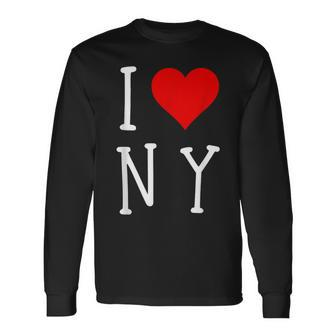 I Heart New York Souvenir I Love New York Souvenirs Long Sleeve T-Shirt | Mazezy