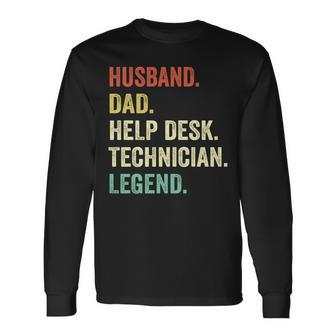 Help Desk Technician It Helpdesk Engineer Geek Nerd Long Sleeve T-Shirt | Mazezy