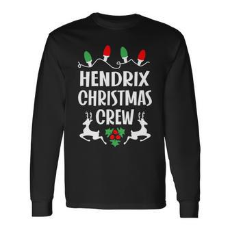 Hendrix Name Christmas Crew Hendrix Long Sleeve T-Shirt - Seseable