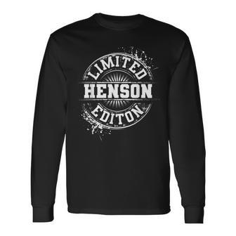 Henson Surname Tree Birthday Reunion Idea Long Sleeve T-Shirt T-Shirt | Mazezy