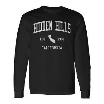 Hidden Hills Ca Vintage Athletic Sports Js01 Long Sleeve T-Shirt | Mazezy