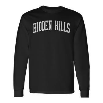 Hidden Hills Ca Vintage Athletic Sports Js02 Long Sleeve T-Shirt | Mazezy