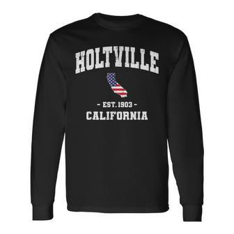 Holtville California Ca Vintage State Athletic Sports Long Sleeve T-Shirt | Mazezy