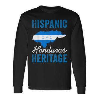 Honduras Flag Hispanic Heritage Month Great Honduran Pride Long Sleeve T-Shirt - Monsterry DE