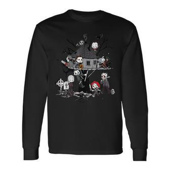 Horror Clubhouse In Park Halloween Costume Halloween Costume Long Sleeve T-Shirt | Mazezy