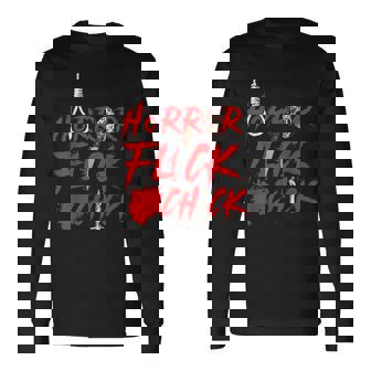 Horror Movie Idea Scary Movies True Crime Scary Long Sleeve T-Shirt | Mazezy