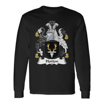 Horton Coat Of Arms Crest Crest Long Sleeve T-Shirt T-Shirt | Mazezy