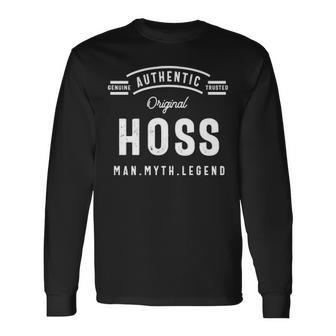 Hoss Name Authentic Hoss Long Sleeve T-Shirt - Seseable