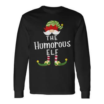 Humorous Elf Group Christmas Pajama Party Long Sleeve T-Shirt - Monsterry AU