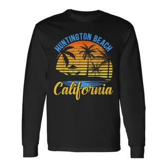 Huntington Beach Summer Vacation Tropical California California And Merchandise Long Sleeve T-Shirt T-Shirt | Mazezy