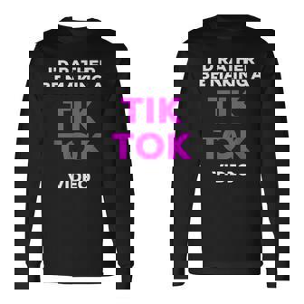 Id Rather Be Making A Viral Meme Tik Purple Meme Long Sleeve T-Shirt | Mazezy