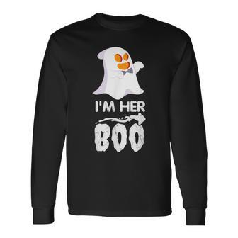 I'm Her Boo Halloween Ghost Matching Couple For Him Cute Long Sleeve T-Shirt - Thegiftio UK