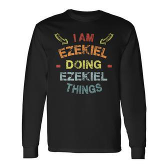 I'm Ezekiel Doing Ezekiel Things Cool Christmas Long Sleeve T-Shirt | Mazezy
