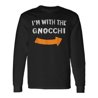 I'm With The Gnocchi Lazy Halloween Costume Long Sleeve T-Shirt | Mazezy